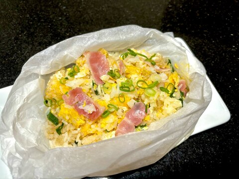 クッキングシート調理!おひとり様チャーハン